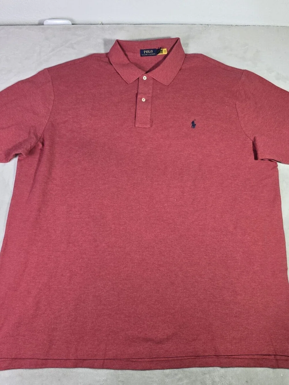 Lot Of 3 Polo Ralph Lauren Cotton Polo Shirt Short Sleeve Red Blue Mens 4XLT